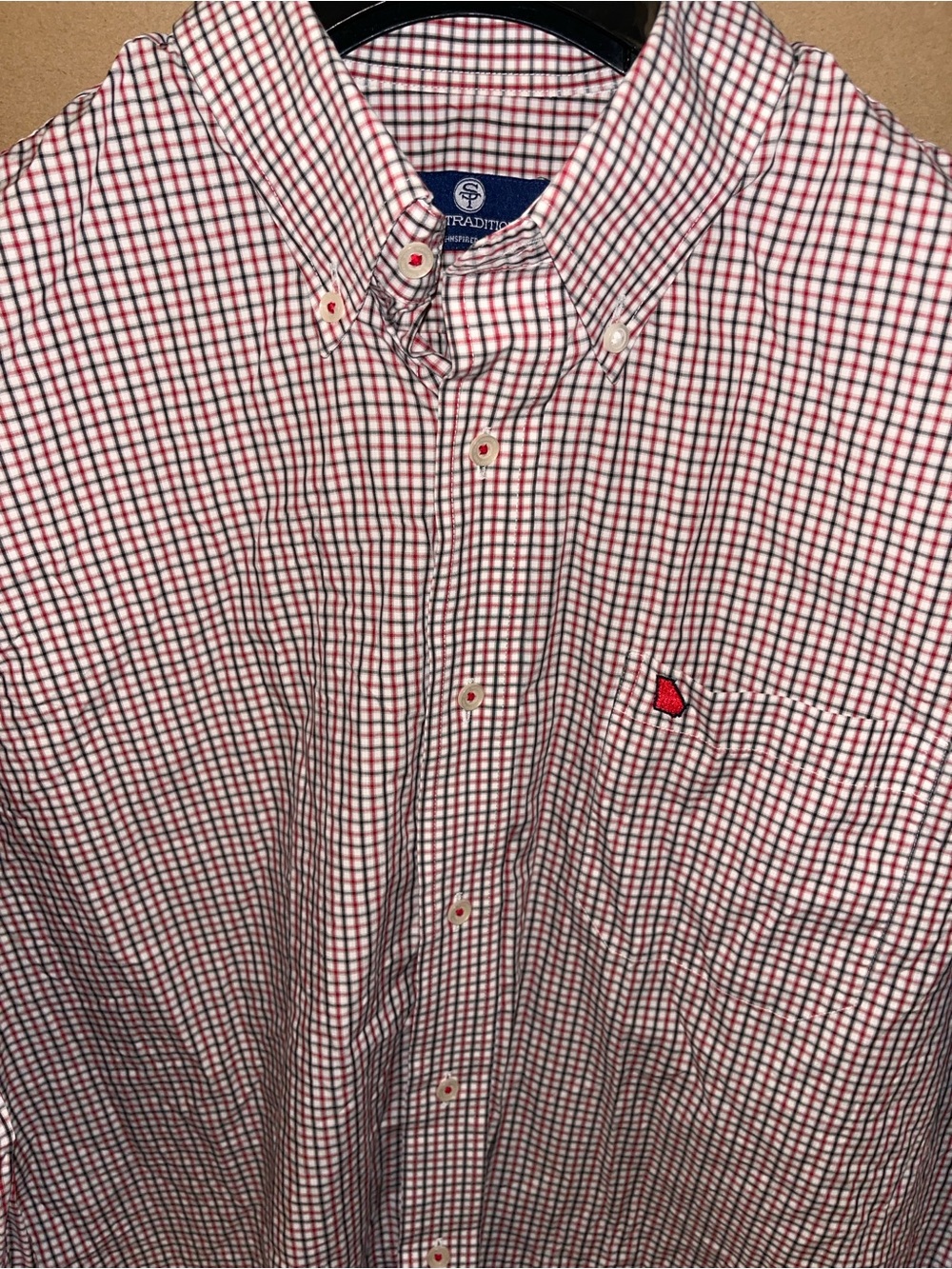 State Traditions Georgia (Bulldogs) Men’s Large B/F Long Sleeve Plaid Great